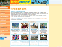 Tablet Screenshot of feriencamps.at